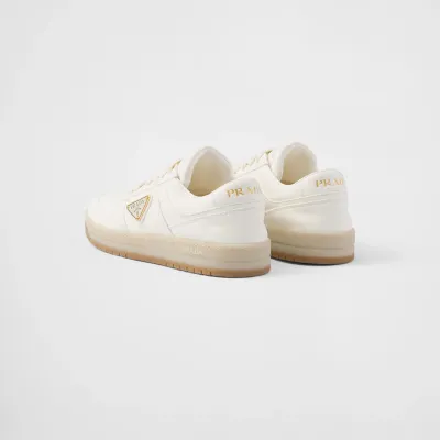 PRADA white lIvory color leather sneakers