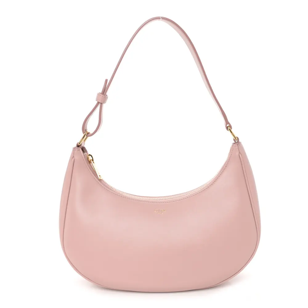 Celine Medium Ava Bolsa de Ombro Rosa Vintage Couro de Bezerro Liso Hardware Dourado