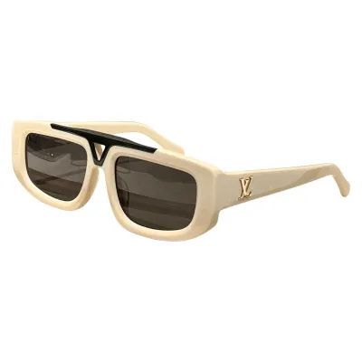 Louis Vuitton square frame glasses yellow/black white/black gold/leopard/beige/white/camel color Size 54口19-145