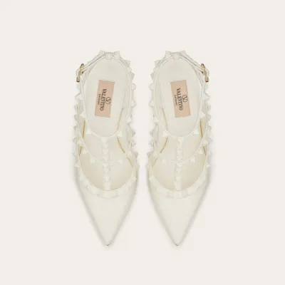 VALENTINO Rivet lace-up heels of the same color (heel height 10cm)