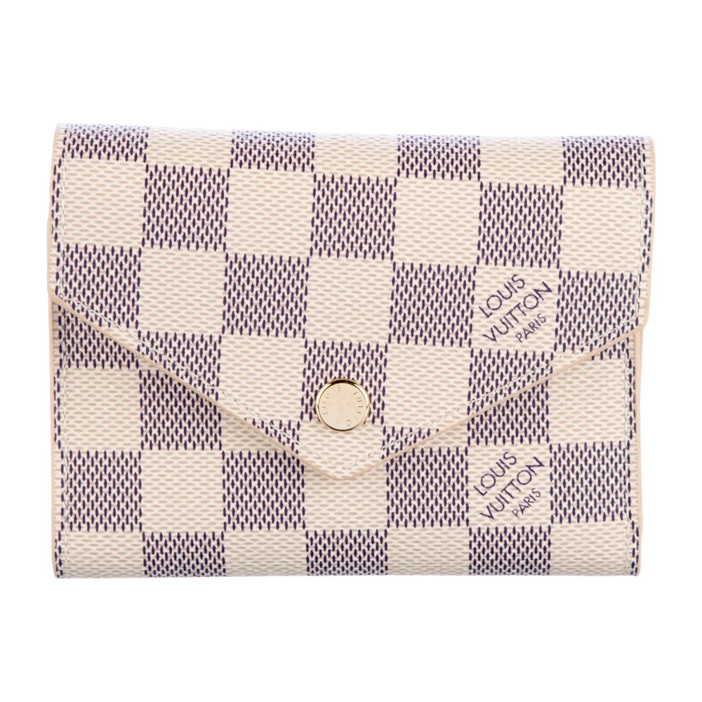 Louis Vuitton Carteira Grande Padrão Damier Ebene em Canvas e Couro Clemence