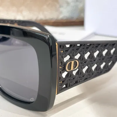 DIOR square frame glasses black/green orange/black purple/white black/leopard brown color Size 54口19-140