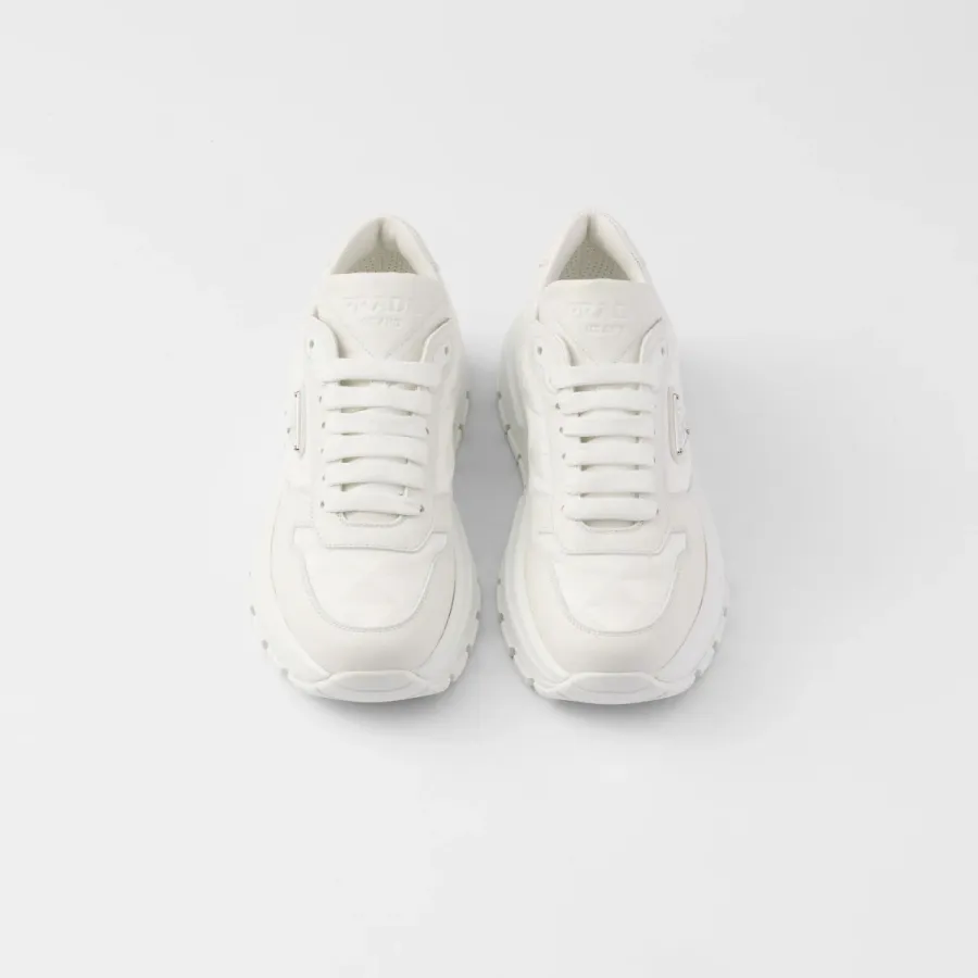 PRADA white leather sneakers