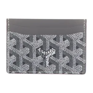 Goyard Small Card Holder Grey Goyardine Canvas