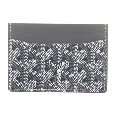 Goyard Small Card Holder Grey Goyardine Canvas