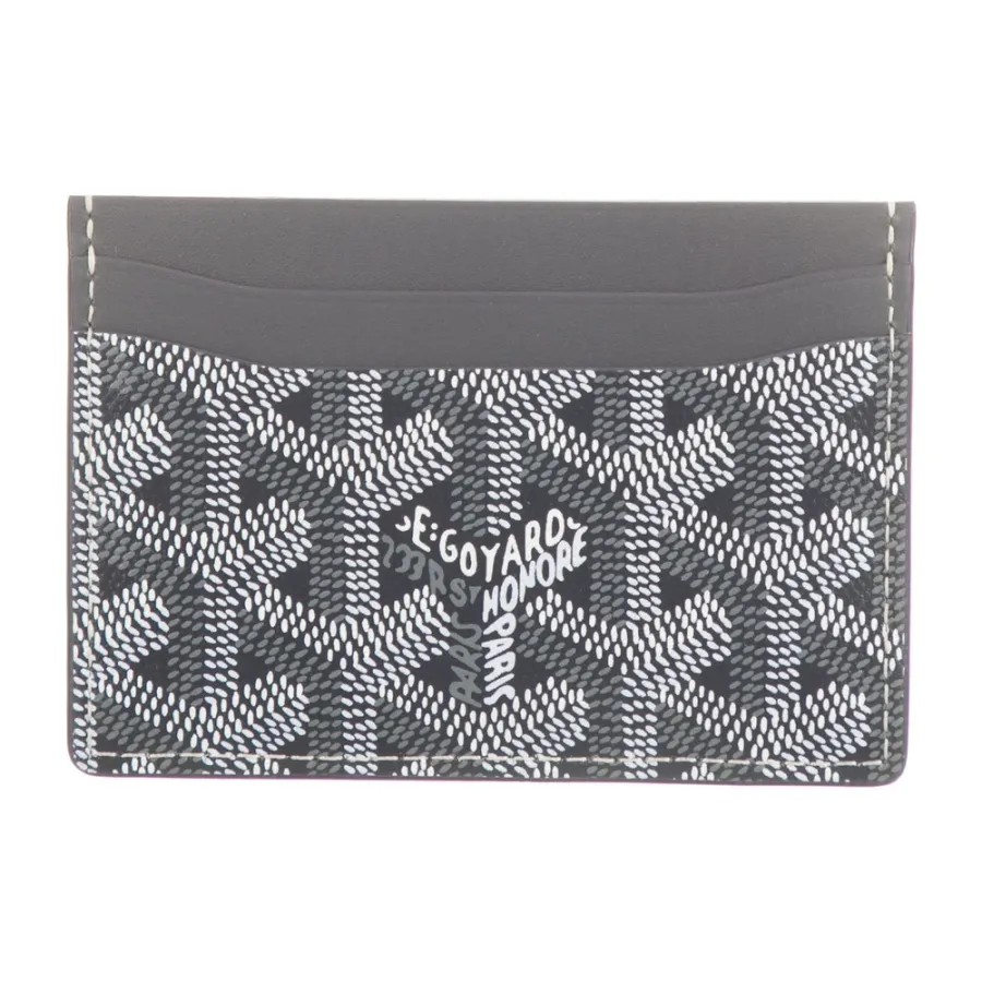 Goyard Small Card Holder Grey Goyardine Canvas