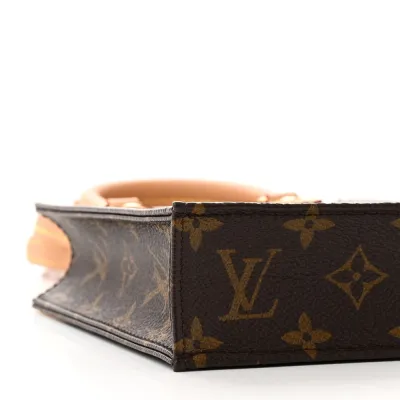 Louis Vuitton Petit Sac Plat BB Monogram Canvas Gold Hardware