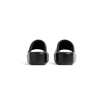 BALENCIAGA RISE Women's thick - soled black round - toed slippers