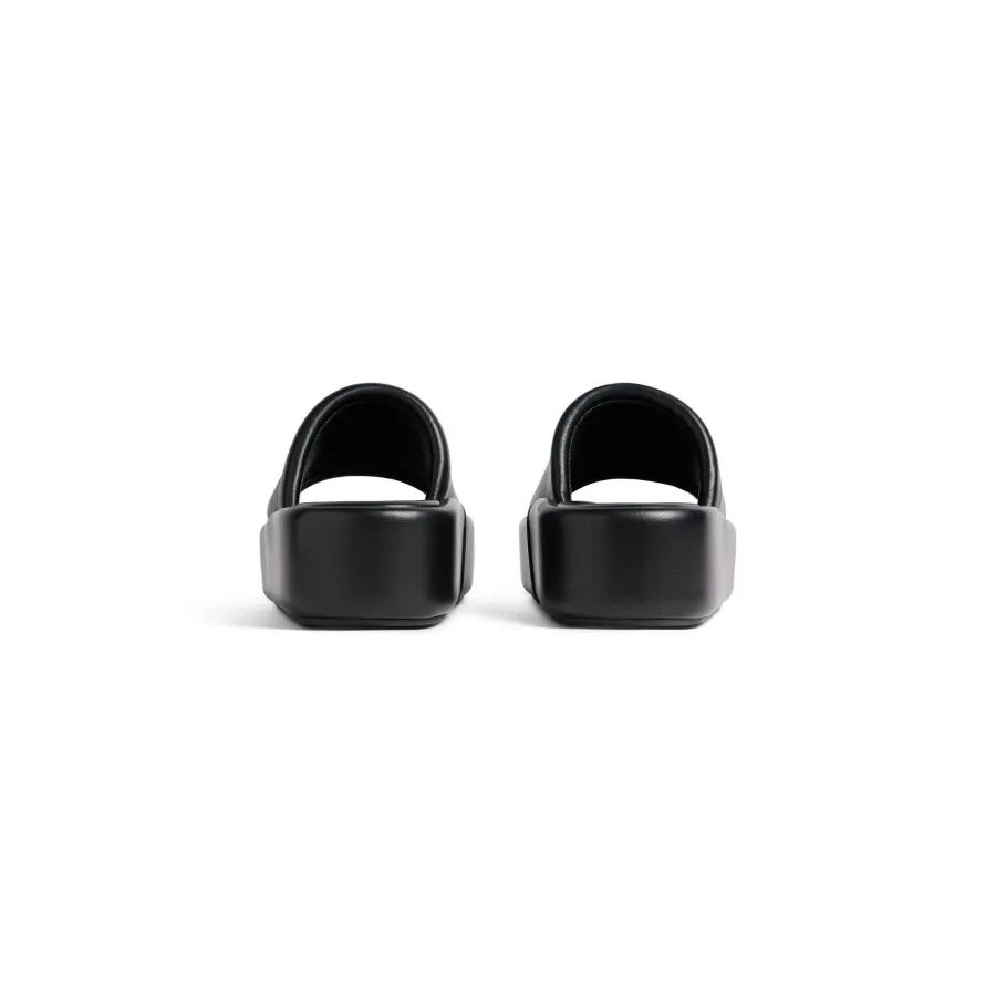 BALENCIAGA RISE Women's thick - soled black round - toed slippers