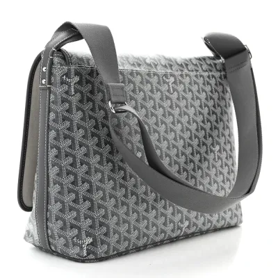 Goyard Medium Capetien Messenger Bag Grey Goyardine Canvas