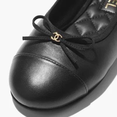 Chanel Flat shoes black Ballet  Shoes