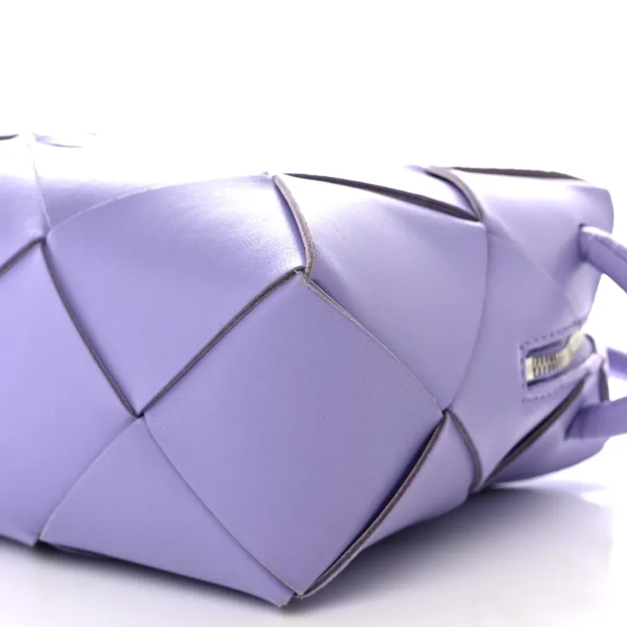 Bottega Veneta Maxi Intrecciato Small Cassette Camera Bag Wisteria Lambskin Leather