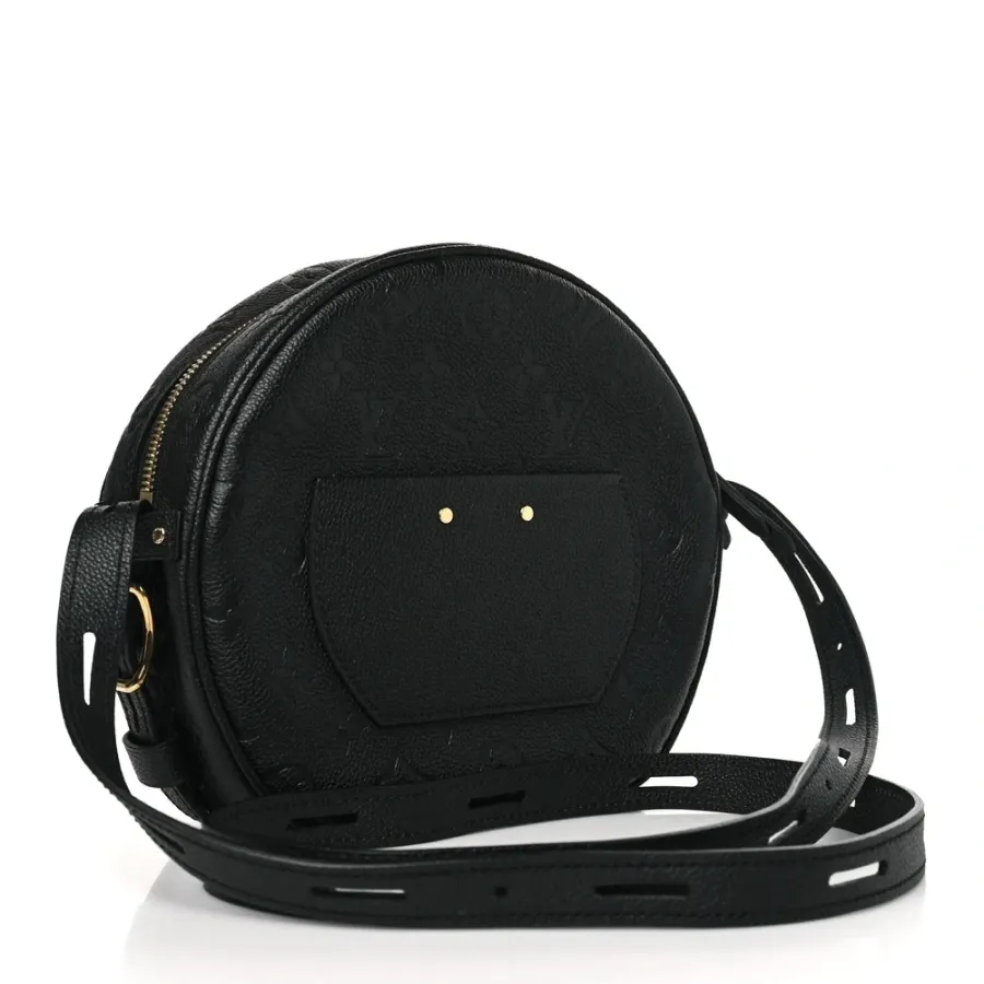 Louis Vuitton Boite Chapeau Souple MM Black Empreinte Leather Brass Hardware