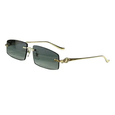 Cartier square frame glasses black gold/black silver/brown gold/green gold/blue silver/gold/silver color Size 58-16-135
