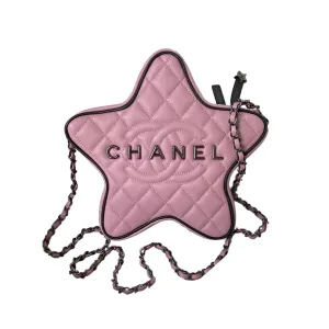 Chanel Pink / white / Black / Gold / Silver Star crossbody bag