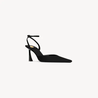 Yves Saint Laurent Crepe satin halter heels