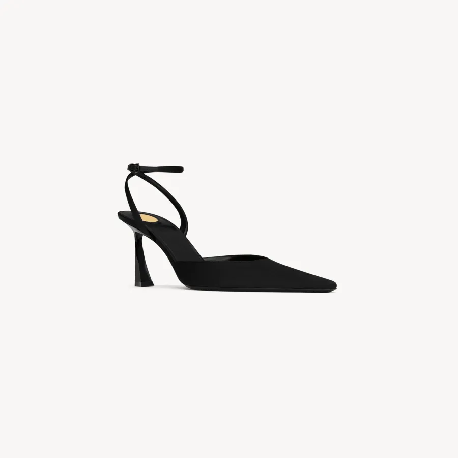 Yves Saint Laurent Crepe satin halter heels