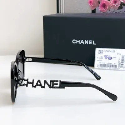 CHANEL glasses all black color size 53口17-145