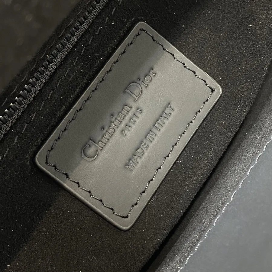 Dior Small My ABCDior Lady Dior Black Ultramatte Cannage Calfskin Leather Matte Black Hardware