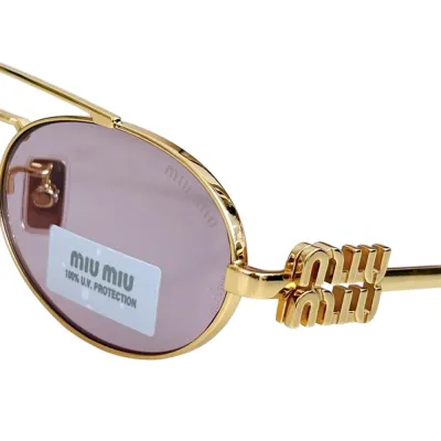 Miu Miu Oval glasses pink/gold/purple/black/brown color Size 53-19-140