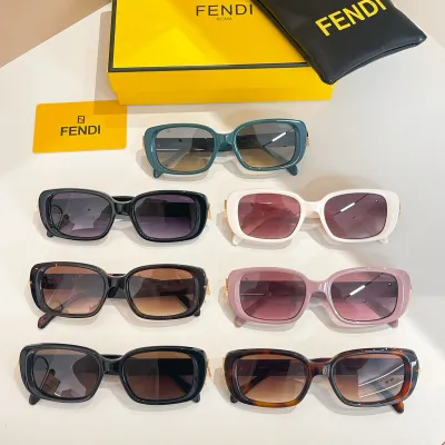 Fendi square frame glasses black gold/ivory/pink/eggplant/teal/leopard/black brown color Size 64口10-145