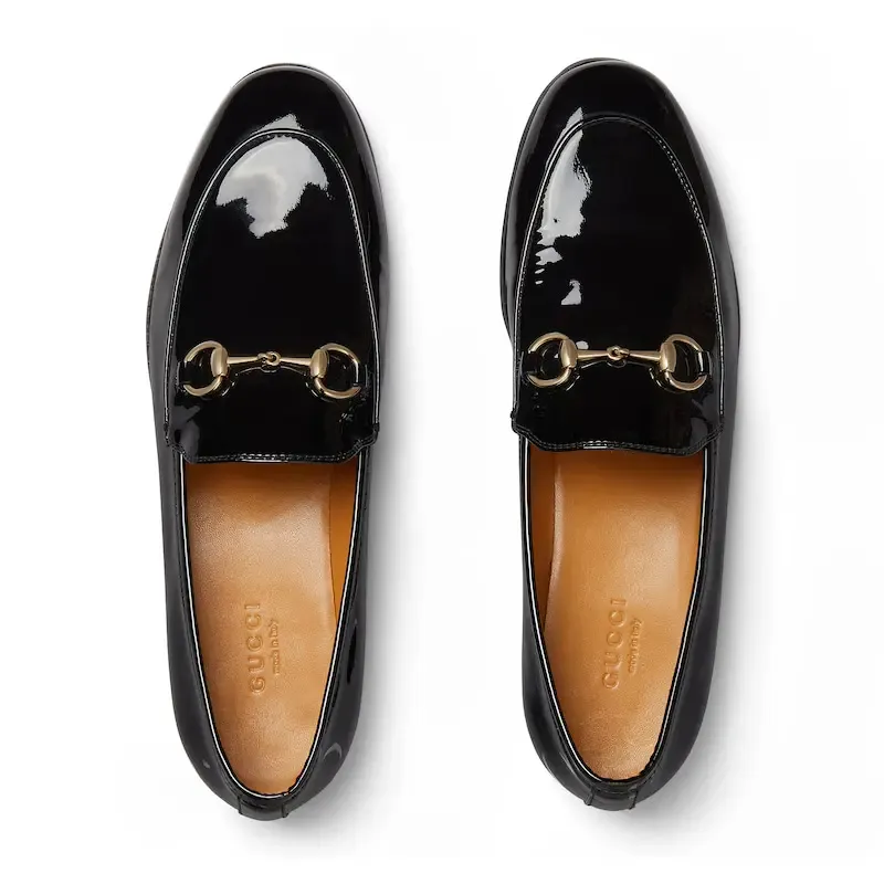 Gucci black patent leather loafers