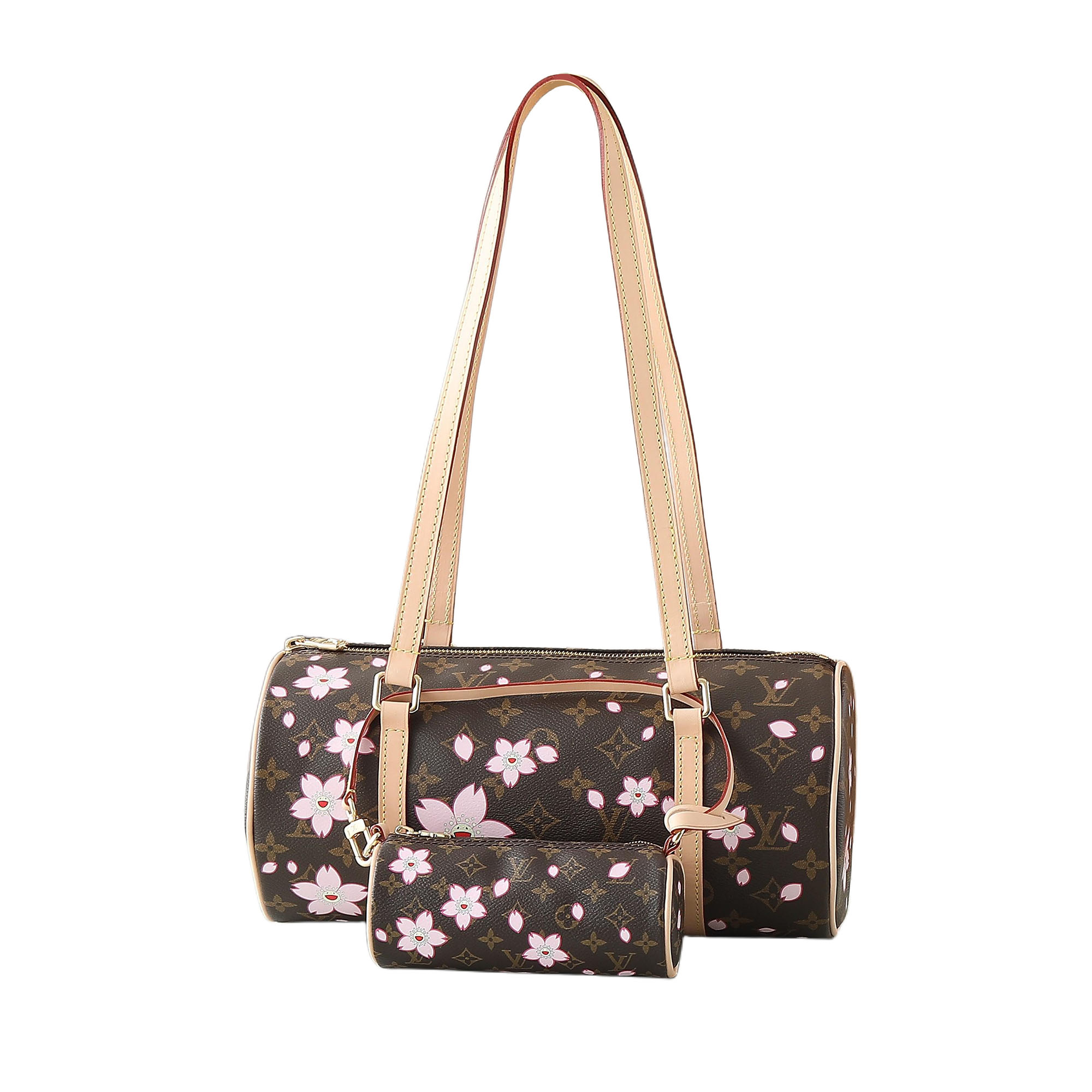 Louis Vuitton x Murakami Takashi Papillon Sakura Brown Gold Hardware