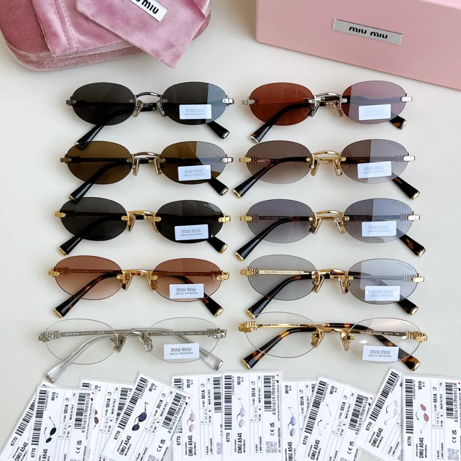 Miu Miu Oval glasses red/black/black gold/pale gold/ash gold/coffee/rust color Size 51口20-130