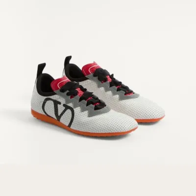 VALENTINO CHROMATHON Women's eyelet suede sneakers