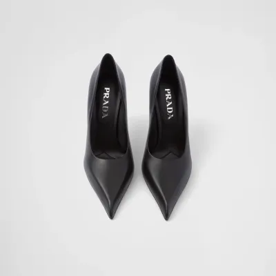 PRADA leather Black High Heels Shoes