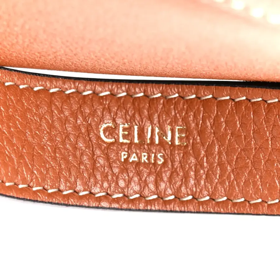 Celine Medium Triomphe Heloise Shoulder Bag Tan Supple Calfskin Leather