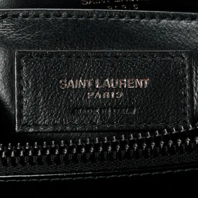 Saint Laurent Small Loulou Chain Satchel Black Y-Quilted Monochrome Monogram Calfskin Leather Incognito Hardware