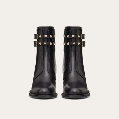 VALENTINO ROCKSTUD Calf rivet ankle boots (heel height 7cm)