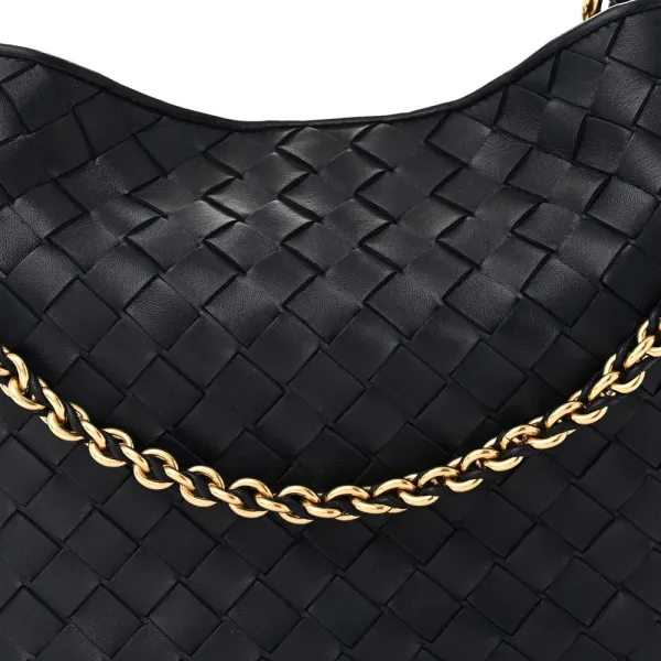 Bottega Veneta Medium Intrecciato Sardine With Chain Bag Space Nappa Leather Gold Hardware - Image 8