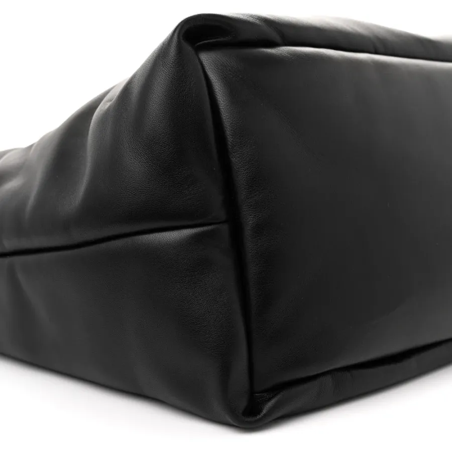 Saint Laurent Large Tote Black Wide Puffer Lambskin Leather