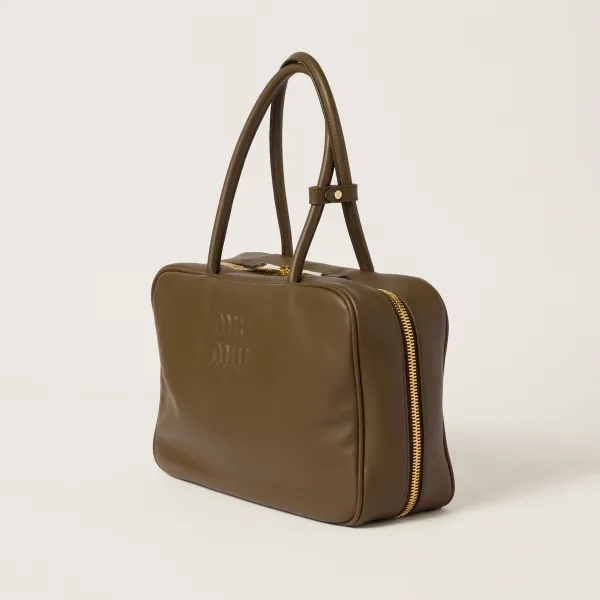 Miu Miu Beau Calfskin Leather Green Top-Handle Bags - Image 3