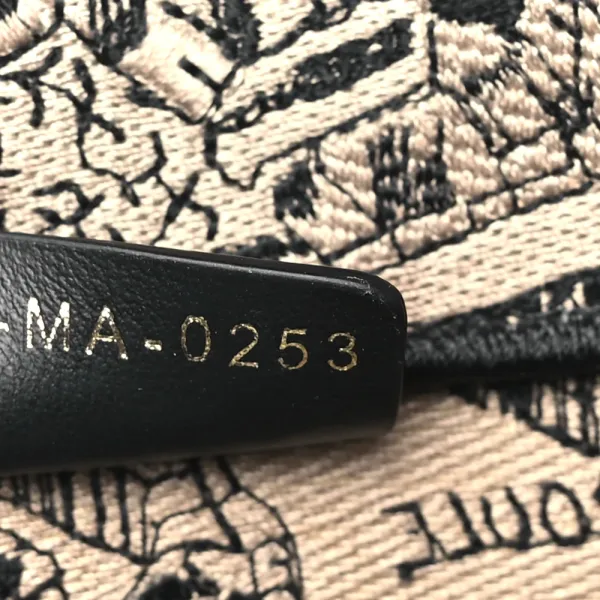 Dior Medium Plan De Paris Book Tote Beige/Black Embroidered Canvas - Image 9