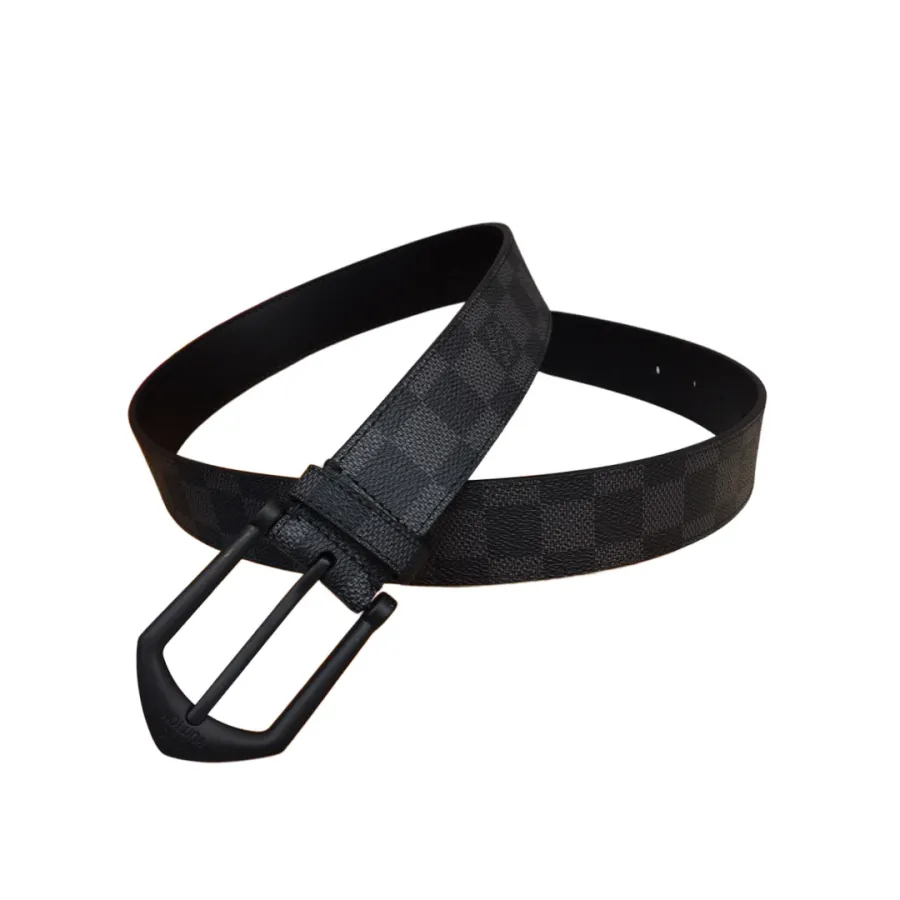 Louis Vuitton Men's Timeless Reversible Belt In Brown/Black Monogram And Damier Canvas With Black Hardware 35mm