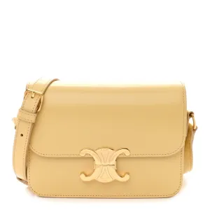Celine Small Teen Triomphe Bag Pollen Shiny Calfskin Leather Gold Hardware