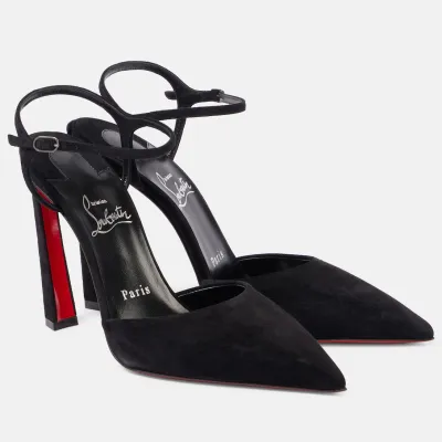 Christian Louboutin Suede heels Black high heeled sandals
