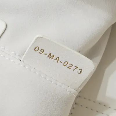 Dior Small Dior Toujours Bag In White Macrocannage Calfskin With Light Gold Hardware