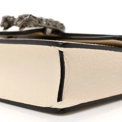 Gucci Super Mini Dionysus Shoulder Bag Mystic White Dollar Calfskin Leather & Crystal Black Diamond Aged Silver Hardware