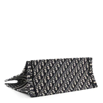 Dior Large Book Tote Blue Multicolor Oblique Canvas