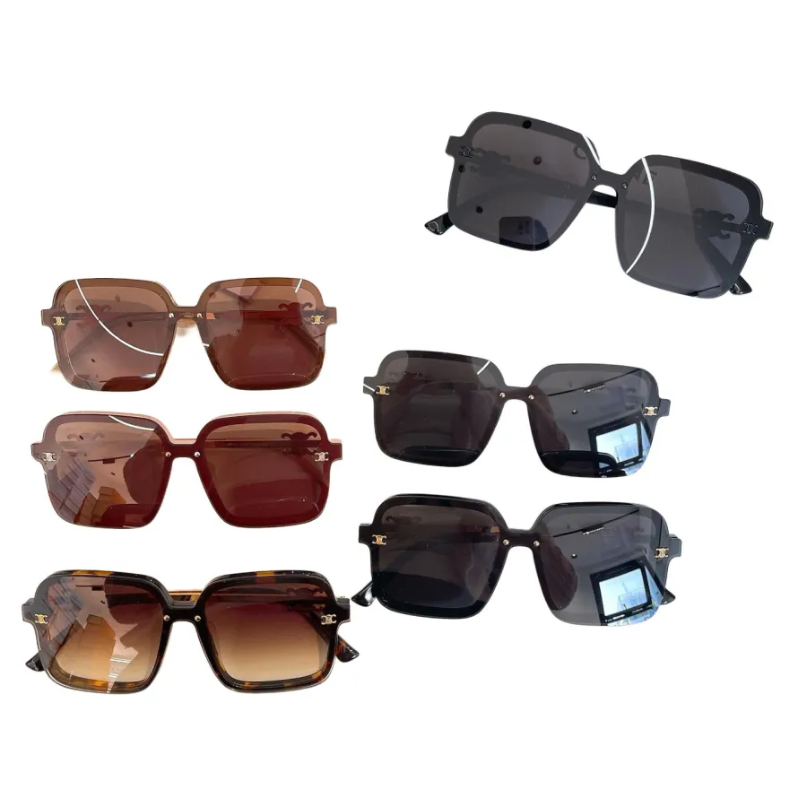 Celine square frame glasses white/rose gold/brown/black gold/black/leopard gold color Size 55口18-145