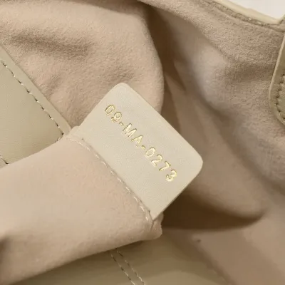 Dior Small Dior Toujours Bag In Beige Macrocannage Calfskin With Light Gold Hardware