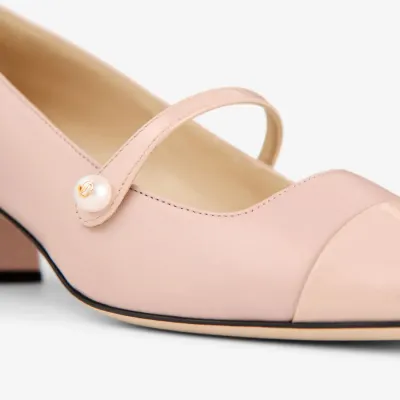 JIMMY CHOO Macarons leather and patent-leather heels Mary Jane heels Shoes