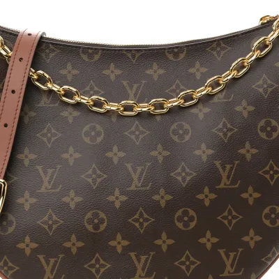Louis Vuitton Loop Hobo Reverse Monogram Canvas Gold Hardware