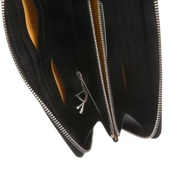 Goyard Large Matignon Continental Wallet Black Goyardine Printed Canvas Silver Hardware - Image 3