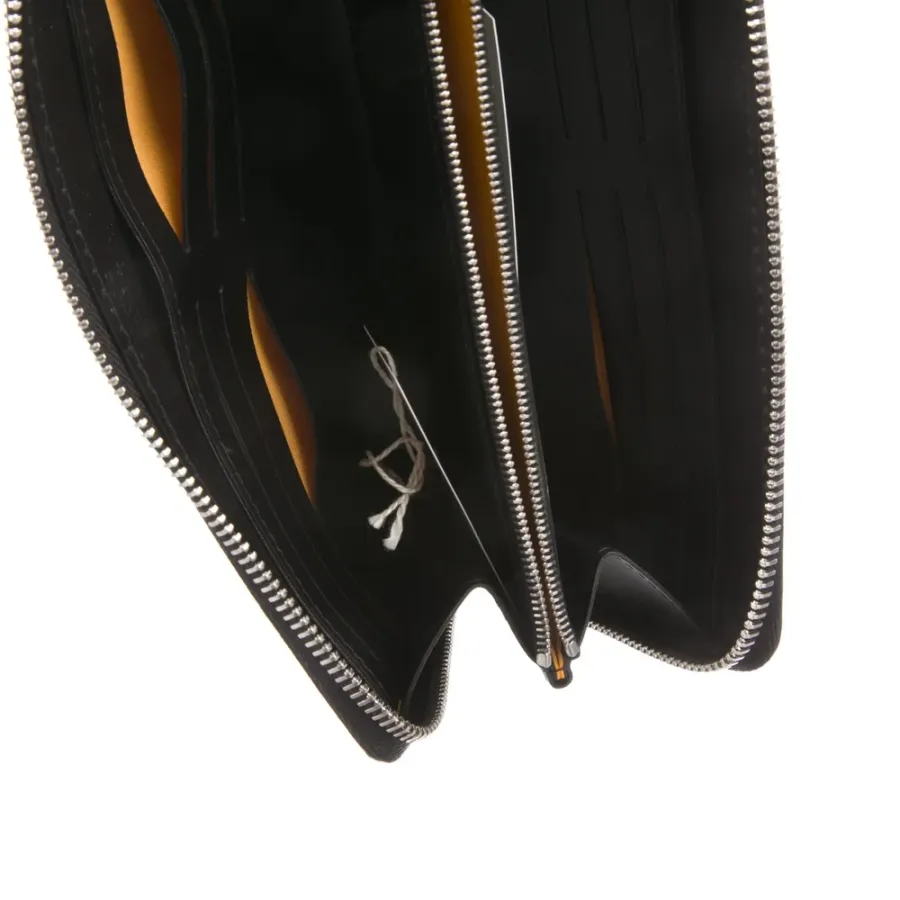 Goyard Large Matignon Continental Wallet Black Goyardine Printed Canvas Silver Hardware