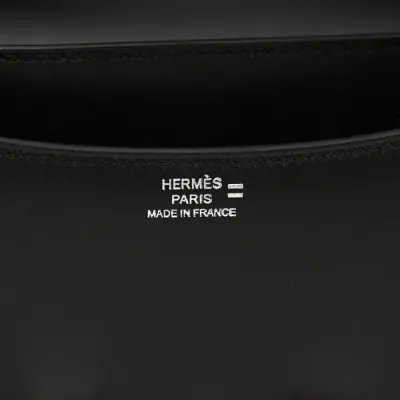 Hermès Constance 18 Black Ombre Veau Monsieur & Lizard Leather Palladium Silver Hardware